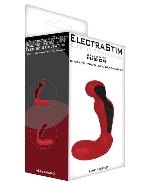 Electrastim Silicone Fusion Habanero Prostate Massager - Red-black - SEX LOVE DOLLS