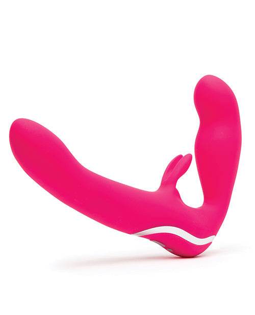 Happy Rabbit Strapless Strap on Rabbit Vibe - Pink - SEX LOVE DOLLS
