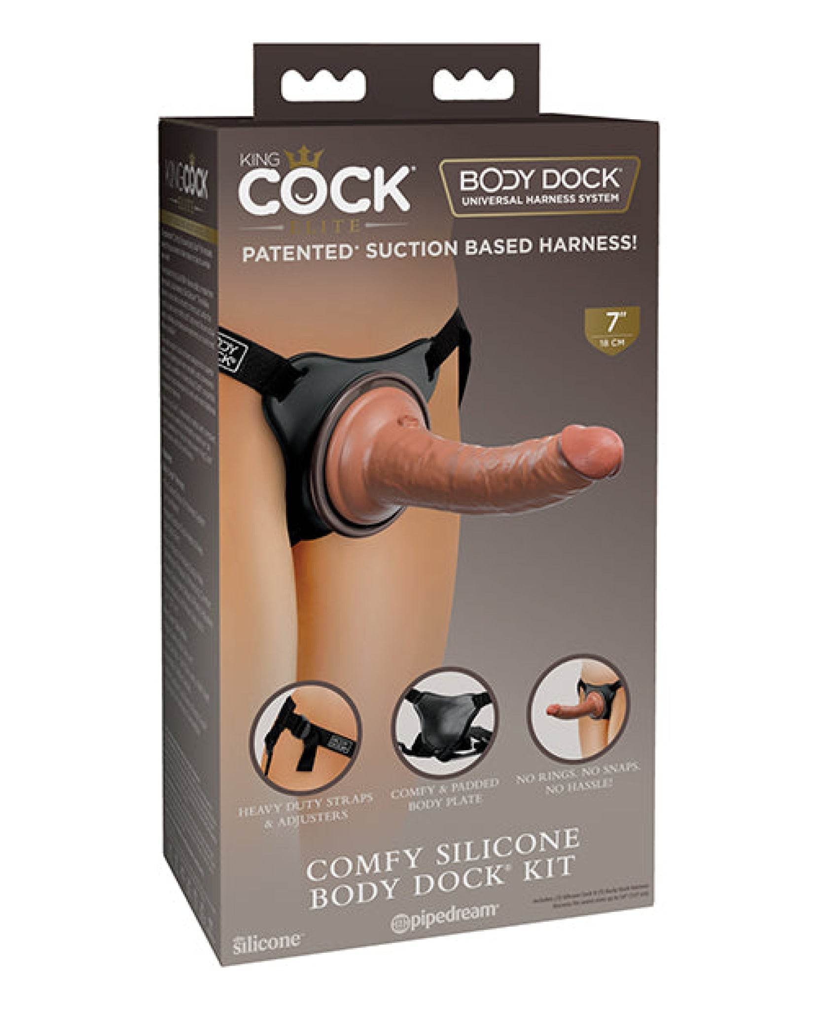 King Cock Elite Comfy Silicone Body Dock Kit - SEX LOVE DOLLS