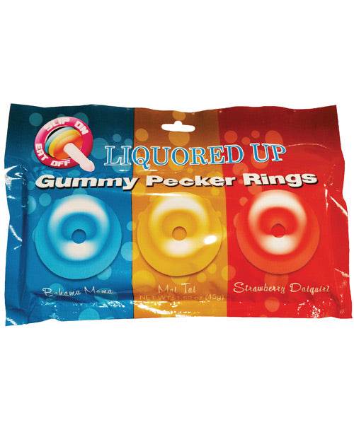 Liquored Up Pecker Gummy Rings - Pack of 3 - SEX LOVE DOLLS