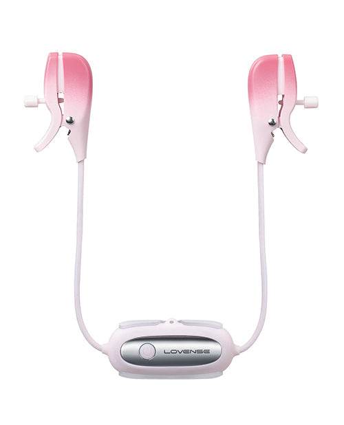 Lovense Gemini Vibrating Nipple Clamps - Pink - SEX LOVE DOLLS