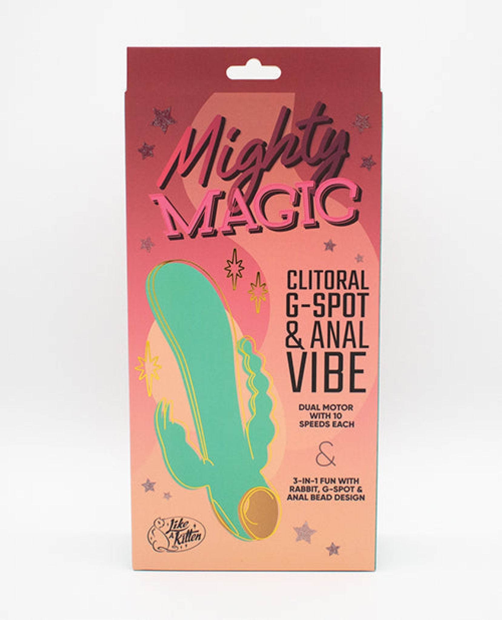 Natalie's Toy Box Mighty Magic Clit, G-Spot & Anal Vibrator - Aqua - SEX LOVE DOLLS