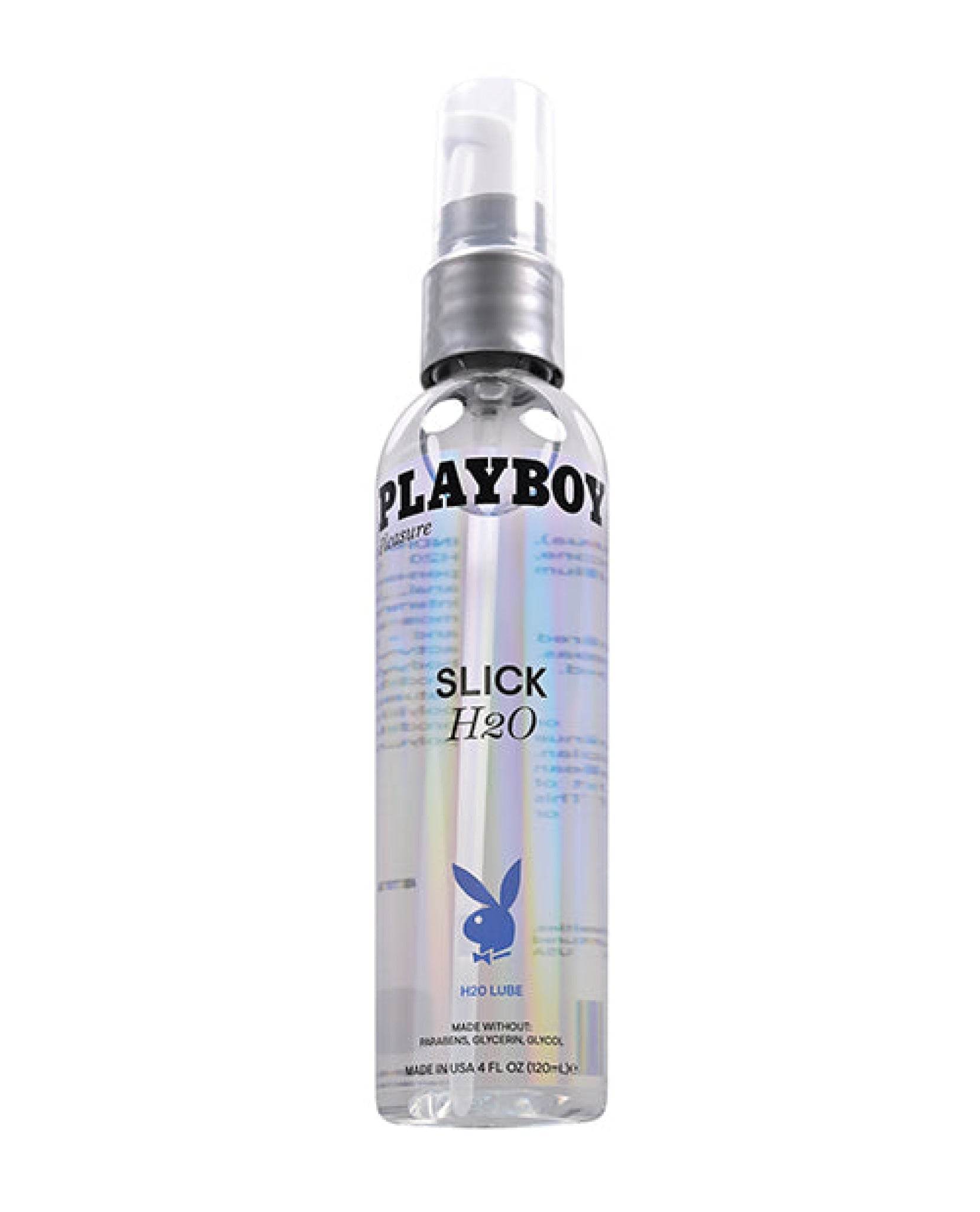 Playboy Pleasure Slick H20 Lubricant - 4 Oz - SEX LOVE DOLLS