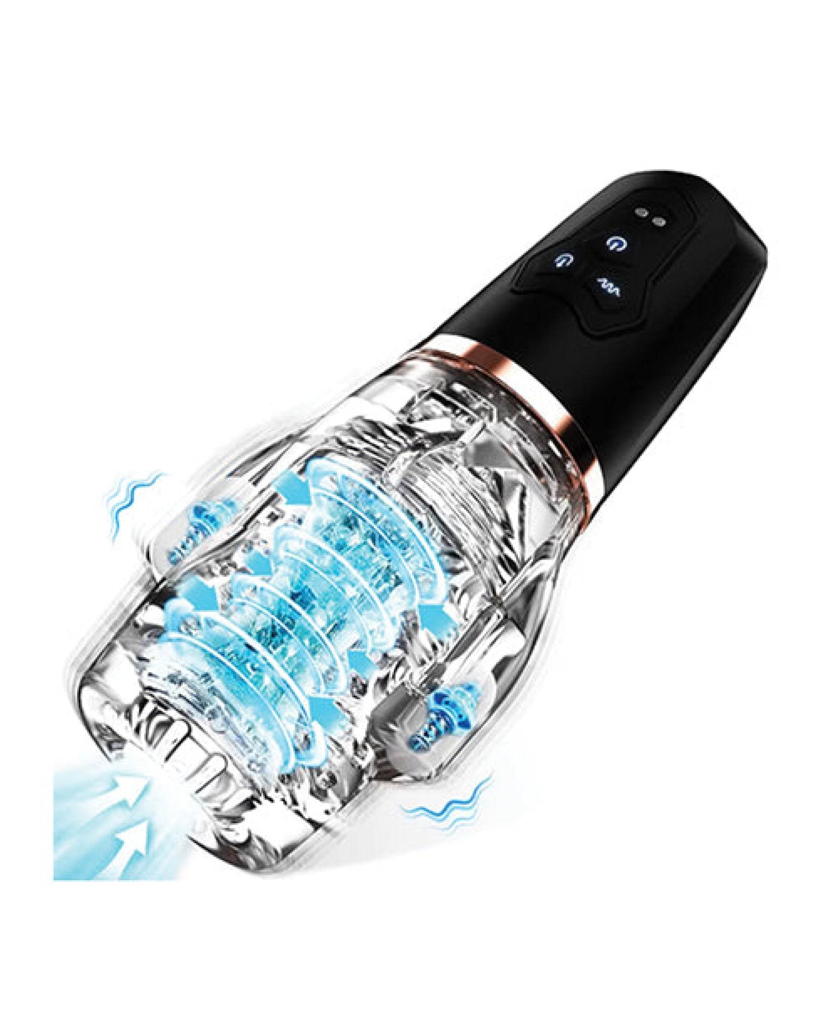 The Male Rose 2 Sucking & Vibrating Blow Job Sucker - Black - SEX LOVE DOLLS