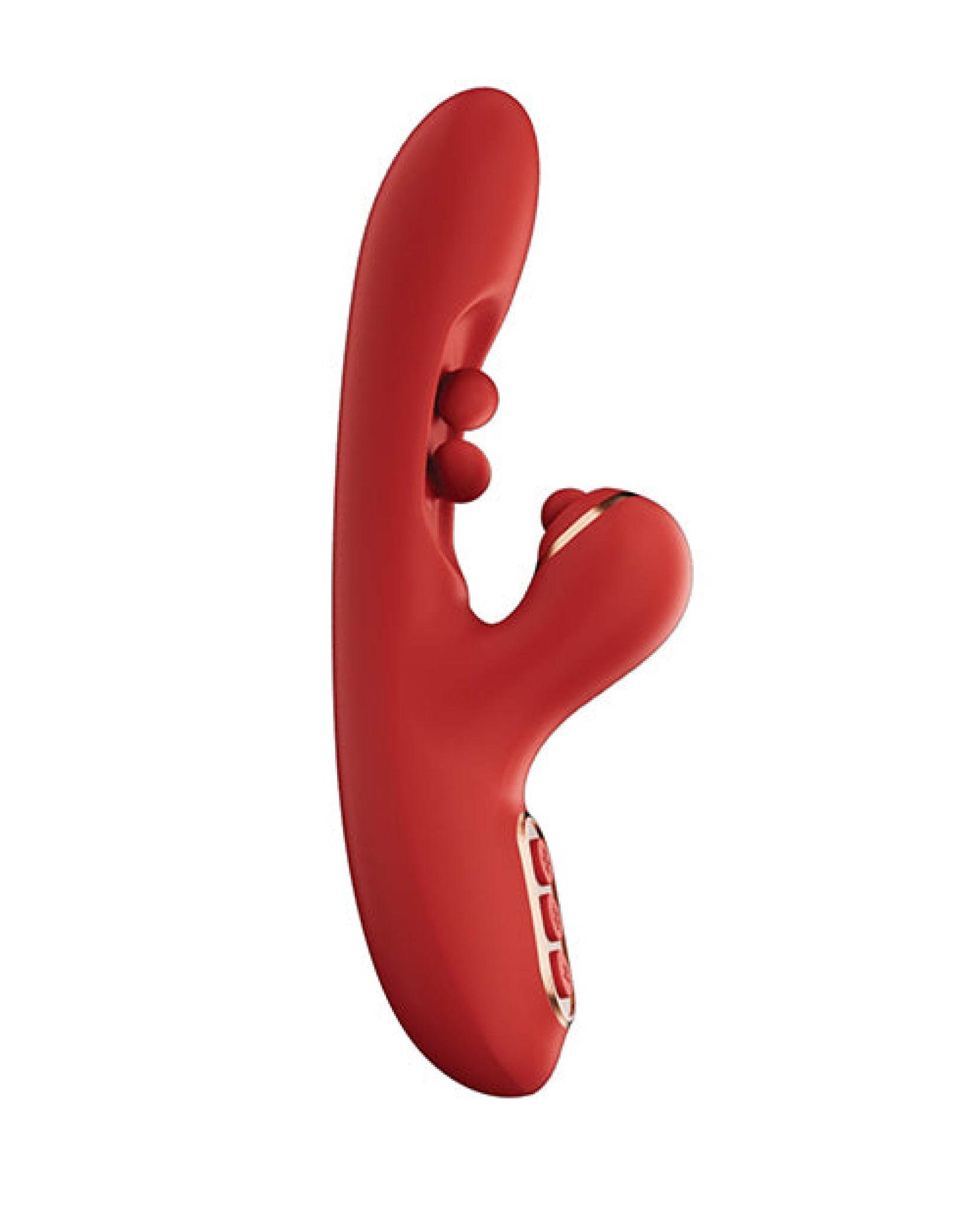 Tickler Wiggling G-Spot Vibrator & Tapping Clitoral Stimulator - Red - SEX LOVE DOLLS