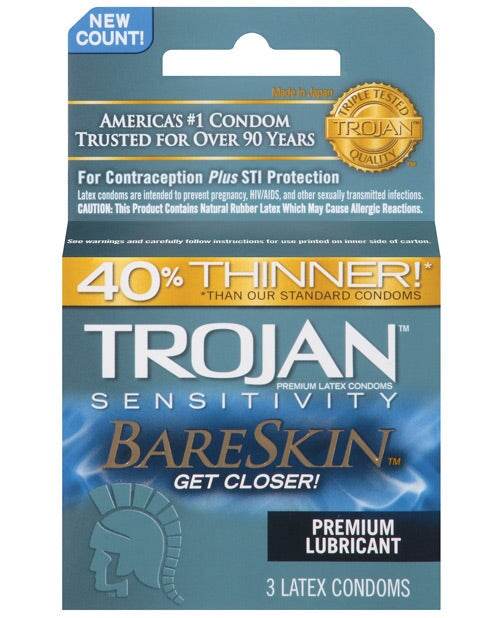 Trojan Bareskin Condoms - SEX LOVE DOLLS