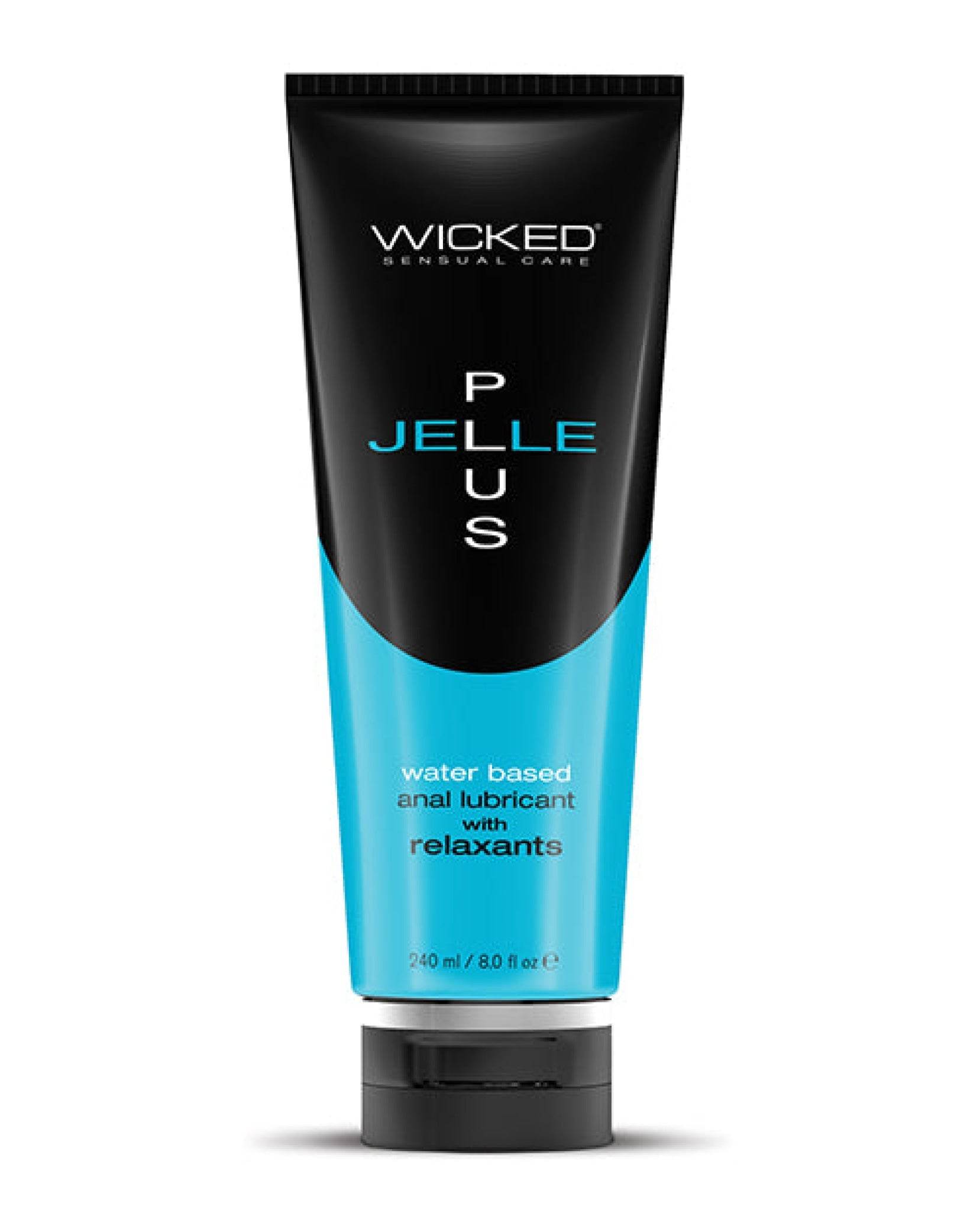 Wicked Sensual Care Jelle Plus Water Based Anal Lubricant with Relaxants - 4 Oz - SEX LOVE DOLLS