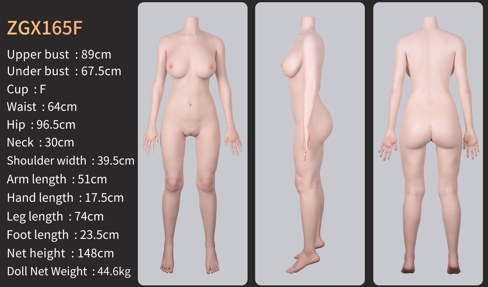 Zelie(Movable Jaws Version) ZGX165F-165cm F Cup Fair Skin Sex Doll GE14-3 - SEX LOVE DOLLS